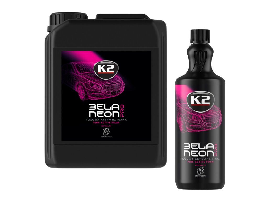 K2 PRO Bela Neon - ružová pH neutrálna aktívna pena s vôňou jahôd